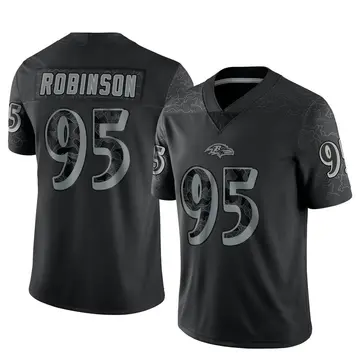 Black Men's Tavius Robinson Baltimore Ravens Limited Reflective Jersey