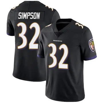 Black Men's Trenton Simpson Baltimore Ravens Limited Alternate Vapor Untouchable Jersey