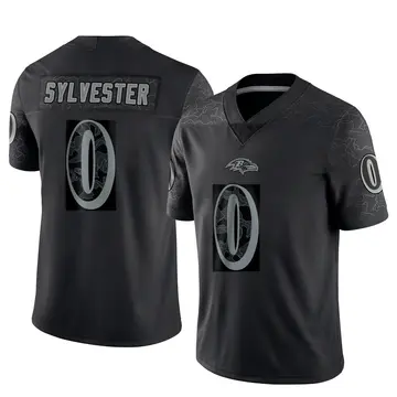 Black Men's Trevonte Sylvester Baltimore Ravens Limited Reflective Jersey