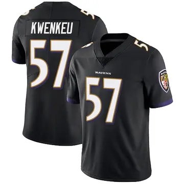 Black Men's William Kwenkeu Baltimore Ravens Limited Alternate Vapor Untouchable Jersey