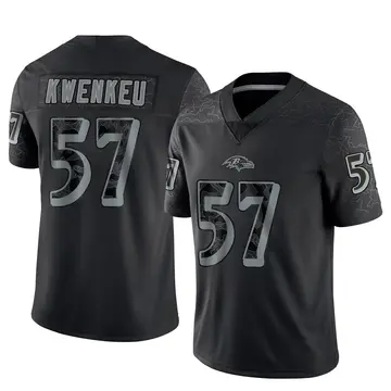 Black Men's William Kwenkeu Baltimore Ravens Limited Reflective Jersey