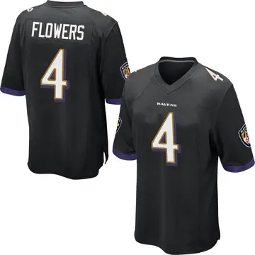 Black Men's Zay Flowers Baltimore Ravens Game Jersey