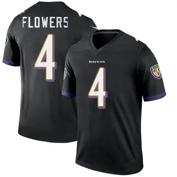 Black Men's Zay Flowers Baltimore Ravens Legend Jersey