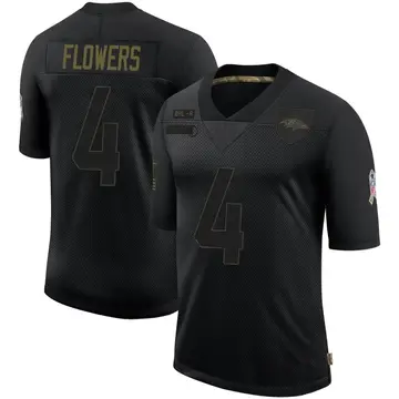 Black Men's Zay Flowers Baltimore Ravens Limited 2020 Salute To Service Jersey