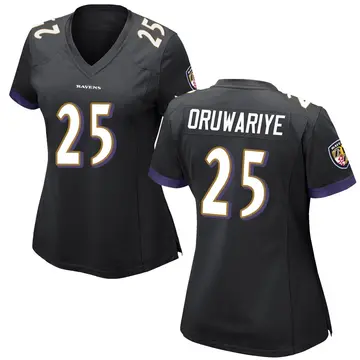 Black Women's Amani Oruwariye Baltimore Ravens Game Jersey