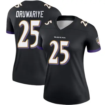 Black Women's Amani Oruwariye Baltimore Ravens Legend Jersey