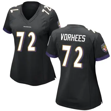 Black Women's Andrew Vorhees Baltimore Ravens Game Jersey