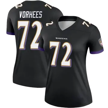 Black Women's Andrew Vorhees Baltimore Ravens Legend Jersey