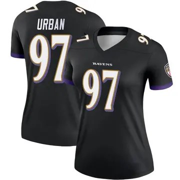 Black Women's Brent Urban Baltimore Ravens Legend Jersey