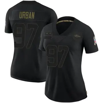 Black Women's Brent Urban Baltimore Ravens Limited 2020 Salute To Service Jersey