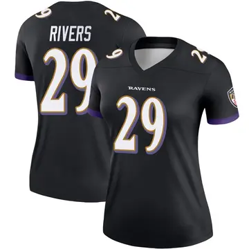 Black Women's Chandler Rivers Baltimore Ravens Legend Jersey