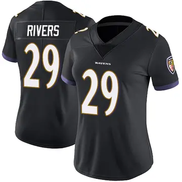 Black Women's Chandler Rivers Baltimore Ravens Limited Alternate Vapor Untouchable Jersey