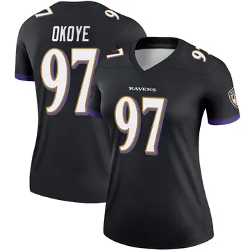 Black Women's CJ Okoye Baltimore Ravens Legend Jersey