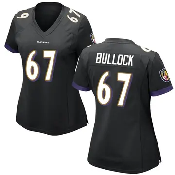 Black Women's Corey Bullock Baltimore Ravens Game Jersey