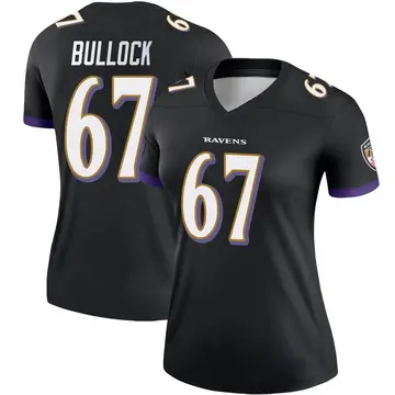Black Women's Corey Bullock Baltimore Ravens Legend Jersey