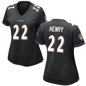 Black Women's Derrick Henry Baltimore Ravens Game Jersey