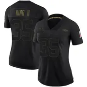 Black Women's Desmond King II Baltimore Ravens Limited 2020 Salute To Service Jersey