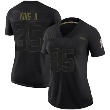 Black Women's Desmond King II Baltimore Ravens Limited 2020 Salute To Service Jersey