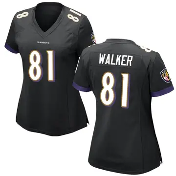 Black Women's Devontez Walker Baltimore Ravens Game Jersey