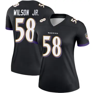 Black Women's Dion Wilson Jr. Baltimore Ravens Legend Jersey