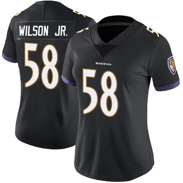 Black Women's Dion Wilson Jr. Baltimore Ravens Limited Alternate Vapor Untouchable Jersey