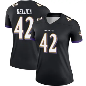 Black Women's Dominic DeLuca Baltimore Ravens Legend Jersey
