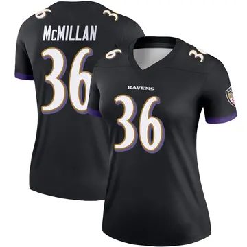 Black Women's Dontae McMillan Baltimore Ravens Legend Jersey