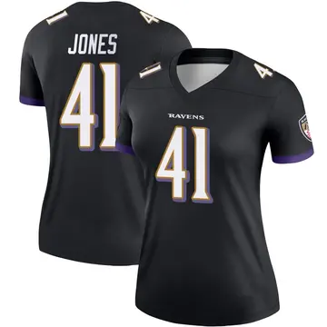 Black Women's Dre'Mont Jones Baltimore Ravens Legend Jersey