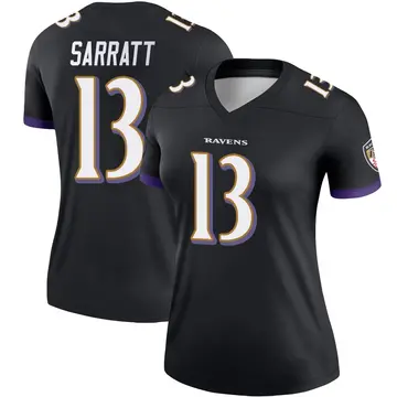 Black Women's Elijah Sarratt Baltimore Ravens Legend Jersey