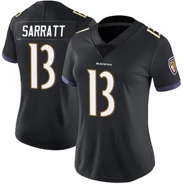 Black Women's Elijah Sarratt Baltimore Ravens Limited Alternate Vapor Untouchable Jersey