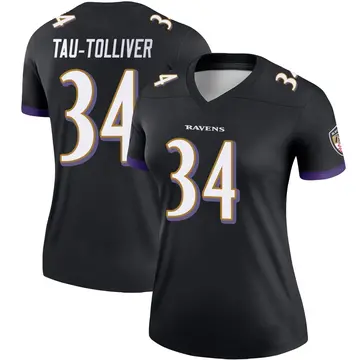 Black Women's Elijah Tau-Tolliver Baltimore Ravens Legend Jersey