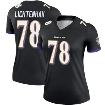 Black Women's Gerad Lichtenhan Baltimore Ravens Legend Jersey