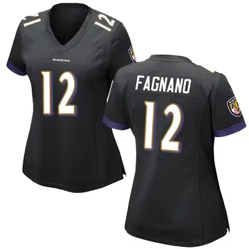 Black Women's Joe Fagnano Baltimore Ravens Game Jersey