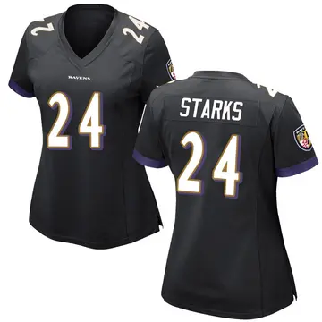 Black Women's Malaki Starks Baltimore Ravens Game Jersey