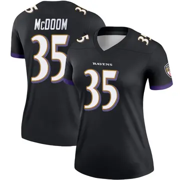 Black Women's Matthew McDoom Baltimore Ravens Legend Jersey