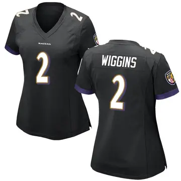 Black Women's Nate Wiggins Baltimore Ravens Game Jersey