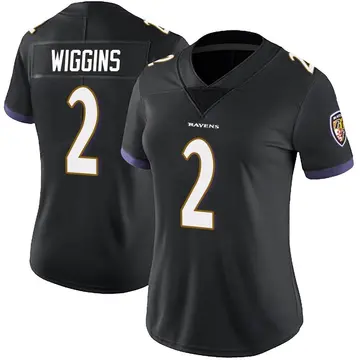 Black Women's Nate Wiggins Baltimore Ravens Limited Alternate Vapor Untouchable Jersey