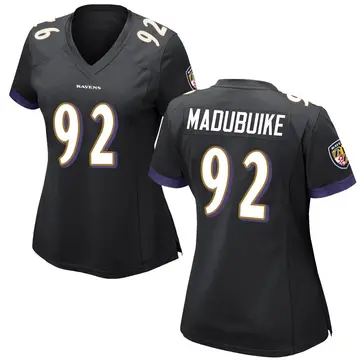 Black Women's Nnamdi Madubuike Baltimore Ravens Game Jersey