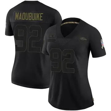 Black Women's Nnamdi Madubuike Baltimore Ravens Limited 2020 Salute To Service Jersey
