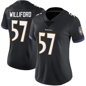 Black Women's Reid Williford Baltimore Ravens Limited Alternate Vapor Untouchable Jersey