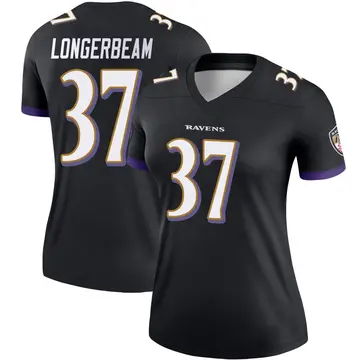 Black Women's Robert Longerbeam Baltimore Ravens Legend Jersey