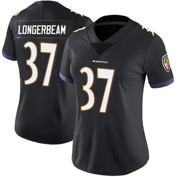 Black Women's Robert Longerbeam Baltimore Ravens Limited Alternate Vapor Untouchable Jersey