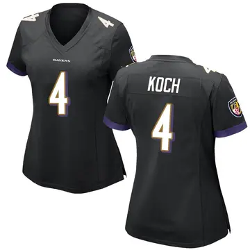 Black Women's Sam Koch Baltimore Ravens Game Jersey