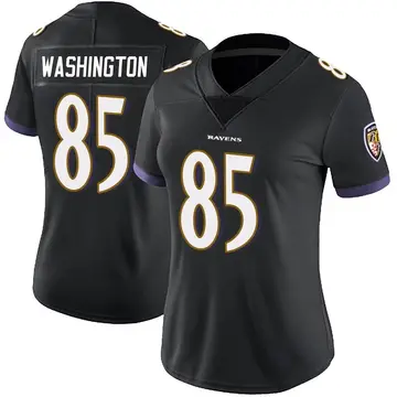 Black Women's Scotty Washington Baltimore Ravens Limited Alternate Vapor Untouchable Jersey