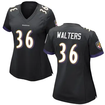 Black Women's Silas Walters Baltimore Ravens Game Jersey