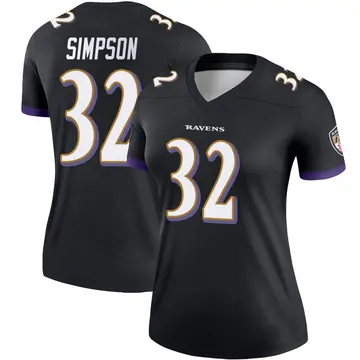 Black Women's Trenton Simpson Baltimore Ravens Legend Jersey