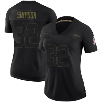 Black Women's Trenton Simpson Baltimore Ravens Limited 2020 Salute To Service Jersey