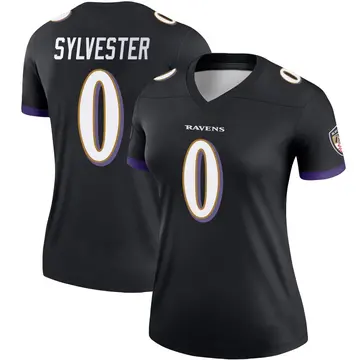 Black Women's Trevonte Sylvester Baltimore Ravens Legend Jersey