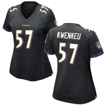 Black Women's William Kwenkeu Baltimore Ravens Game Jersey