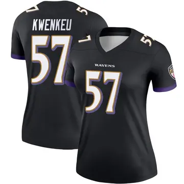 Black Women's William Kwenkeu Baltimore Ravens Legend Jersey